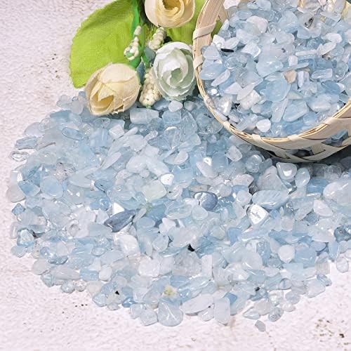 Blue Aquamarine Tumbled Stones for Healing and Decor
