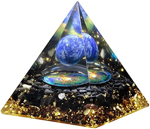 SUNYIK Crystal Orgone Pyramid with Sphere Ball