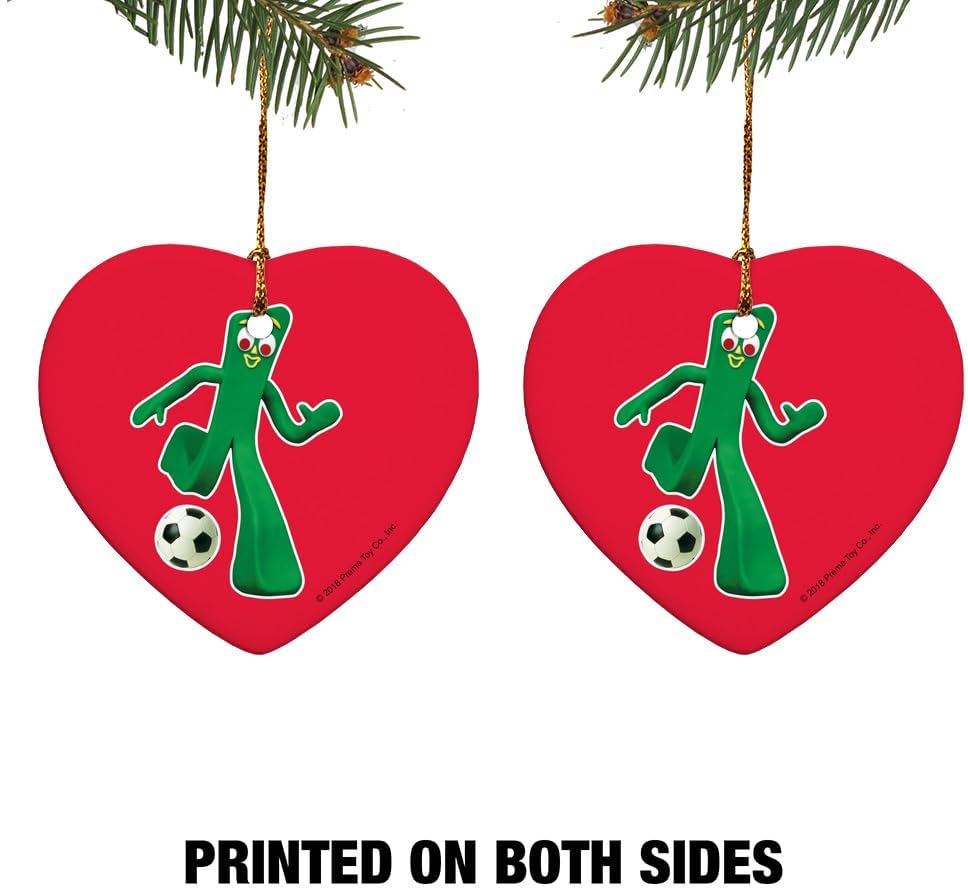 GRAPHICS AND MORE Heart-Shaped Porcelain Ornament - 28