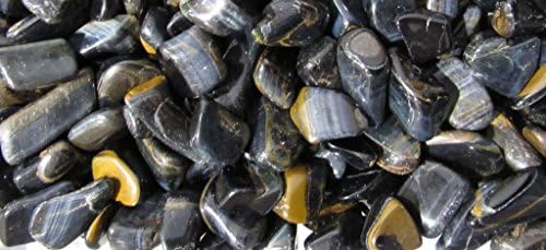 Tumbled Tiger Eye Stones with Velvet Bag 1 Pound