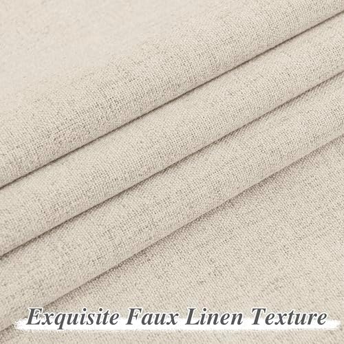 StangH Pinch Pleat Linen Curtains 1 Panel Blackout
