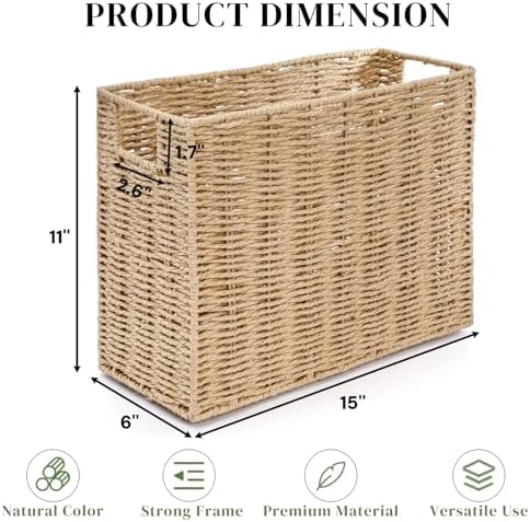 Nagpew Woven Magazine Holder with Handles
