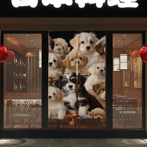 Cute Pet Dog Door Cover Curtain 57x17 Inches