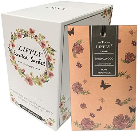 14 Pack Sandalwood Scented Sachets for Closets and Drawers