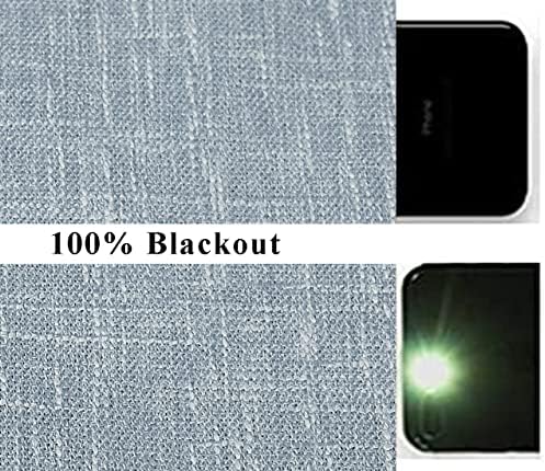 Blue Solid Blackout Curtain with Liner 50 x 108 2 Panels