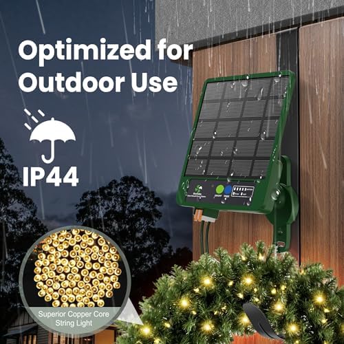 Solar Wreath Hangers for Front Door with 60 LED Lights