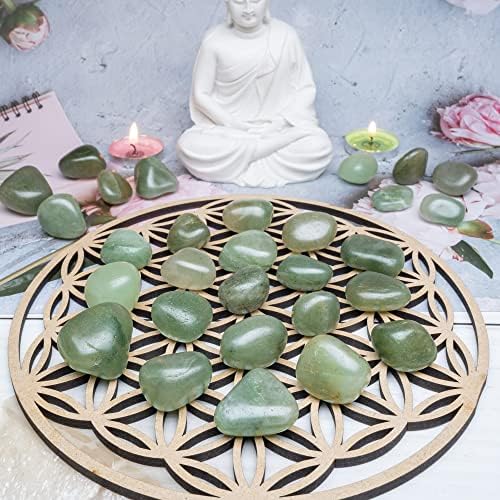 Crocon Green Jade Tumbled Stones 1LB Natural Crystal Kit