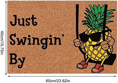 Fun Upside Down Pineapple Welcome Doormat