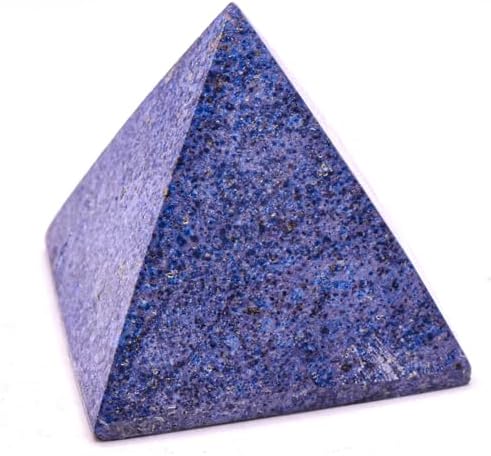 24 Inch Blue Dumortierite Carved Pyramid Gemstone Decor
