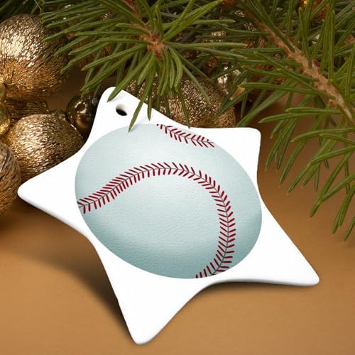 GRAPHICS MORE Star-Shaped Porcelain Christmas Tree Ornament 31