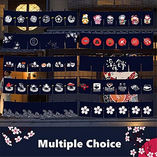 Octopus Crab Noren Curtain for Japanese Decor 40x240cm