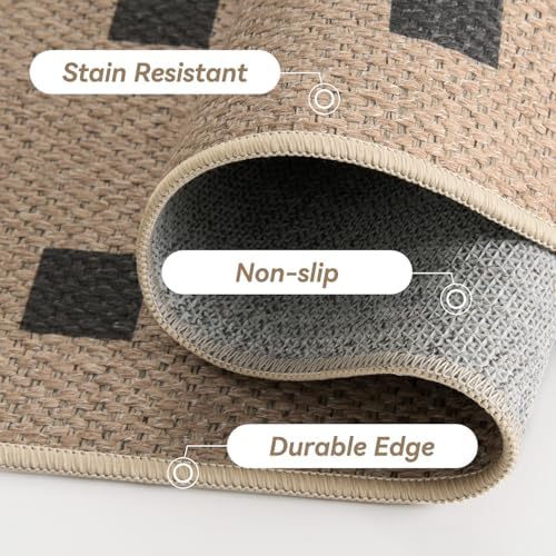 Woven 2x3 Washable Rugs for Entryway and Kitchen