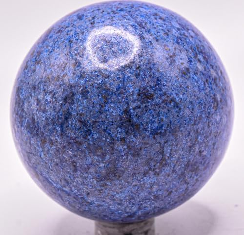 22 Inch Dumortierite Quartz Polished Gemstone Ball - Peru with Stand