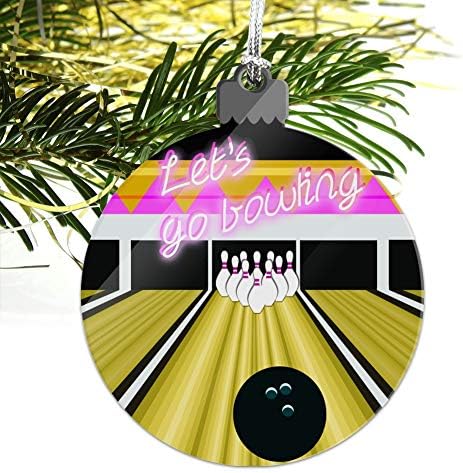 Graphics More Bowling Alley Ball Pins Acrylic Ornament