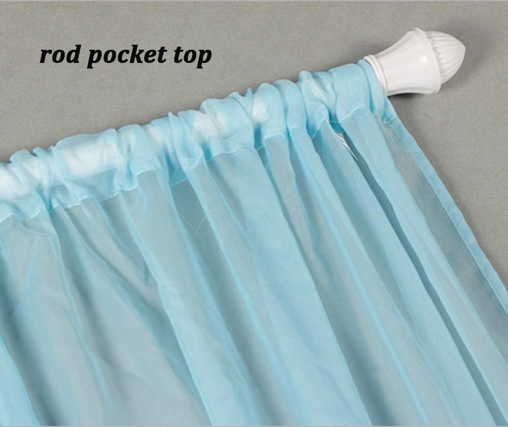 Pureaqu Luxury Flower Pattern Embroidered Voile Curtains
