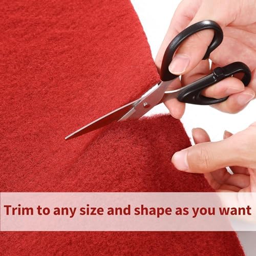 HOMBYS 450 GSM Extra Thick Red Carpet Runner 26x30 ft