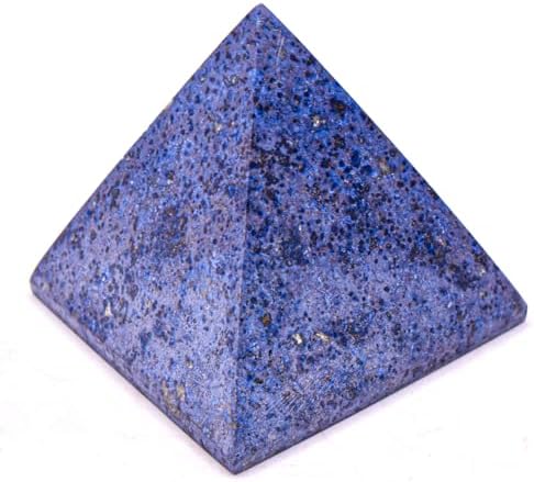 60mm Rich Blue Dumortierite Carved Pyramid Polished Crystal Mineral Specimen - Peru