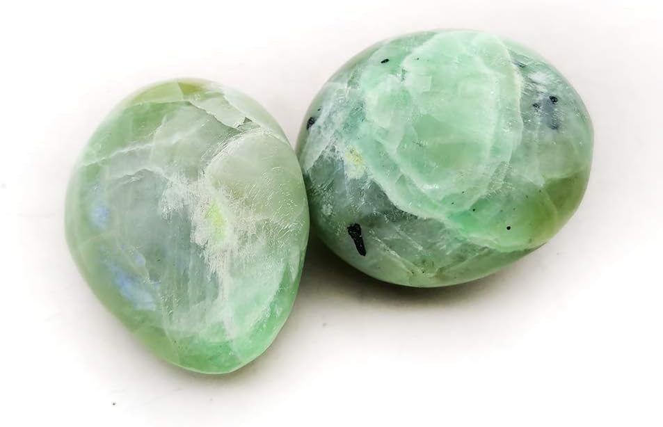 70-90g Green Moonstone Worry Stone Healing Crystal