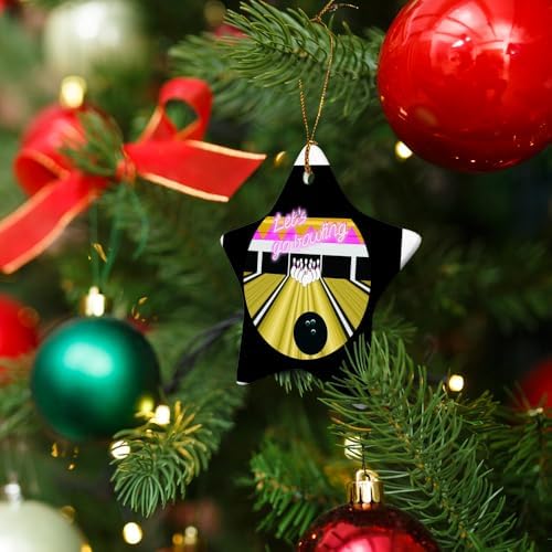 Graphics More Star-Shaped Porcelain Christmas Tree Ornament - 31 Diameter