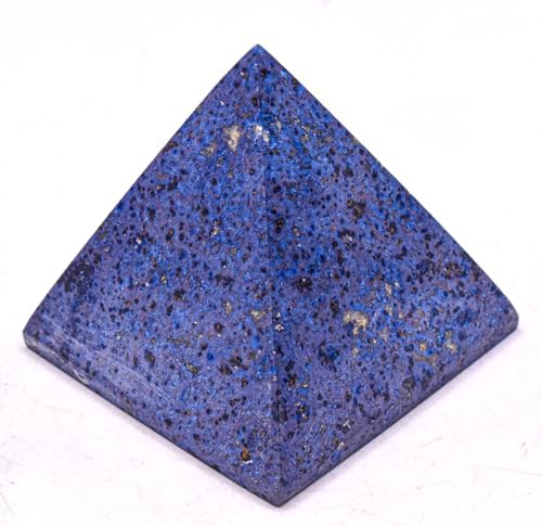 60mm Rich Blue Dumortierite Carved Pyramid Polished Crystal Mineral Specimen - Peru