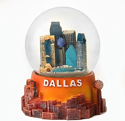 Dallas Texas Snow Globe 65mm Decor