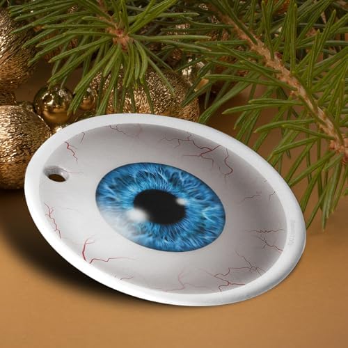 GRAPHICS AND MORE Blue Eyes Porcelain Christmas Ornament