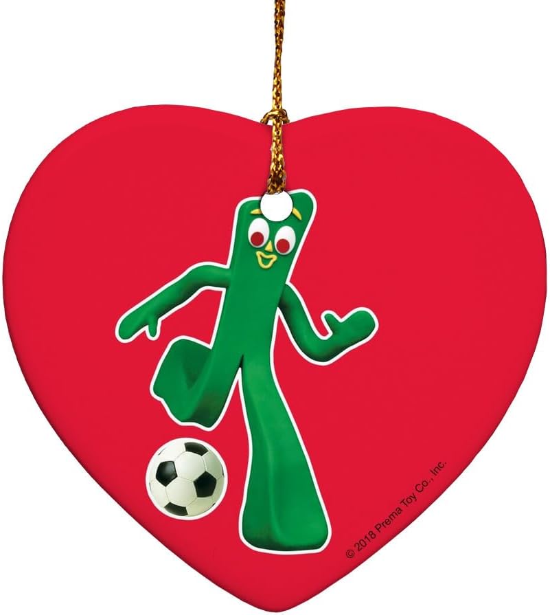 GRAPHICS AND MORE Heart-Shaped Porcelain Ornament - 28