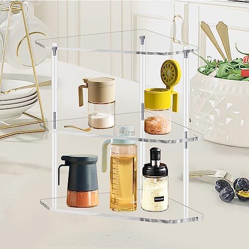 Tasybox 2 Tier Corner Shelf for Bathroom Kitchen Office