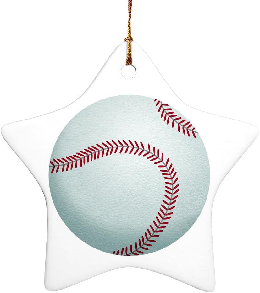 GRAPHICS MORE Star-Shaped Porcelain Christmas Tree Ornament 31