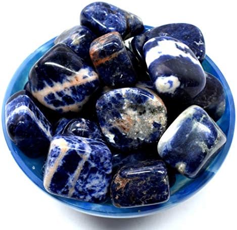 Natural Blue Sodalite Tumbled Stones 5PCS from South Africa