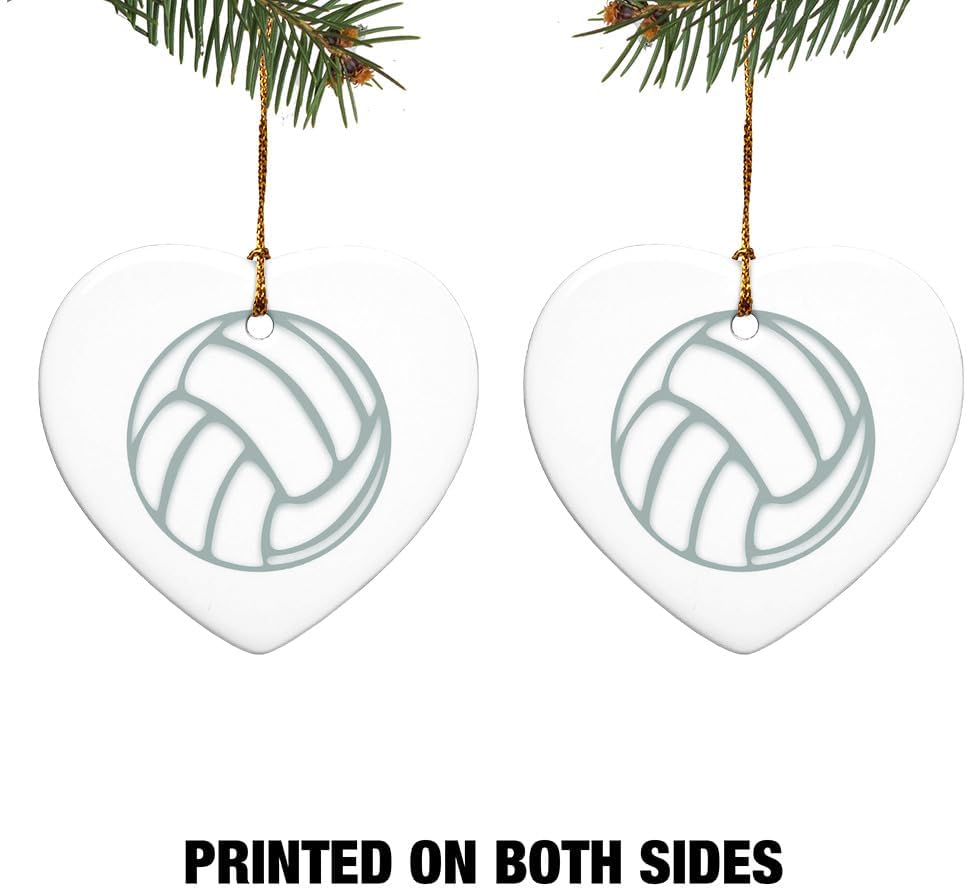 Graphics More Heart-Shaped Porcelain Christmas Ornament 28