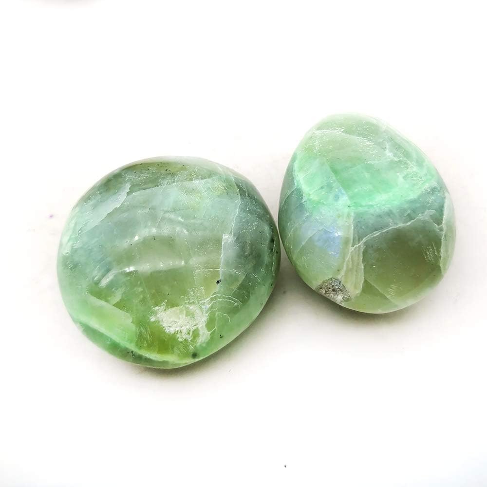 70-90g Green Moonstone Worry Stone Healing Crystal