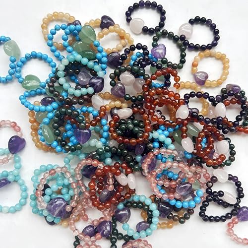 2Pcs Love Heart Ball Crystals Healing Stones Set