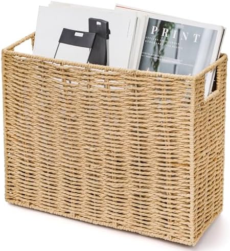 Nagpew Woven Magazine Holder with Handles