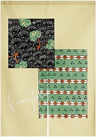 Modern Floral Door Curtain Room Divider for Home and Kitchen