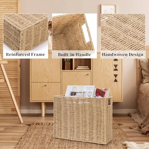 Nagpew Woven Magazine Holder with Handles