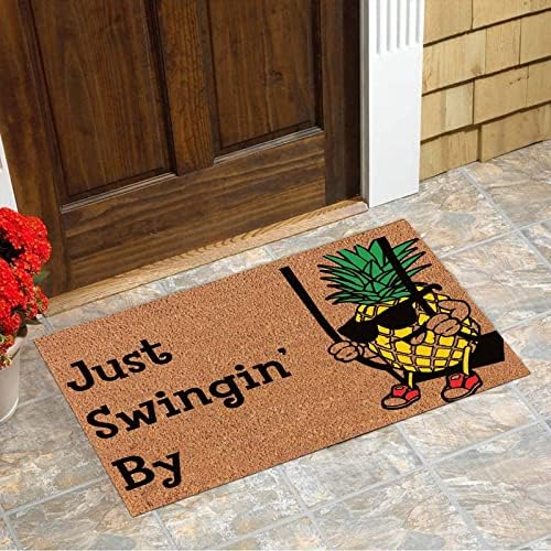 Fun Upside Down Pineapple Welcome Doormat