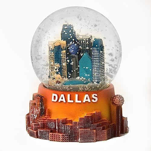 Dallas Texas Snow Globe 65mm Decor