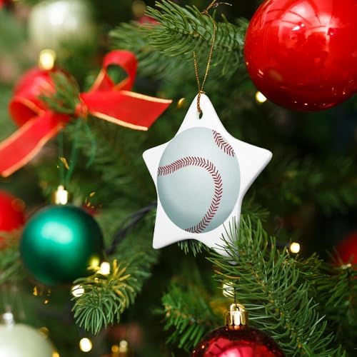 GRAPHICS MORE Star-Shaped Porcelain Christmas Tree Ornament 31