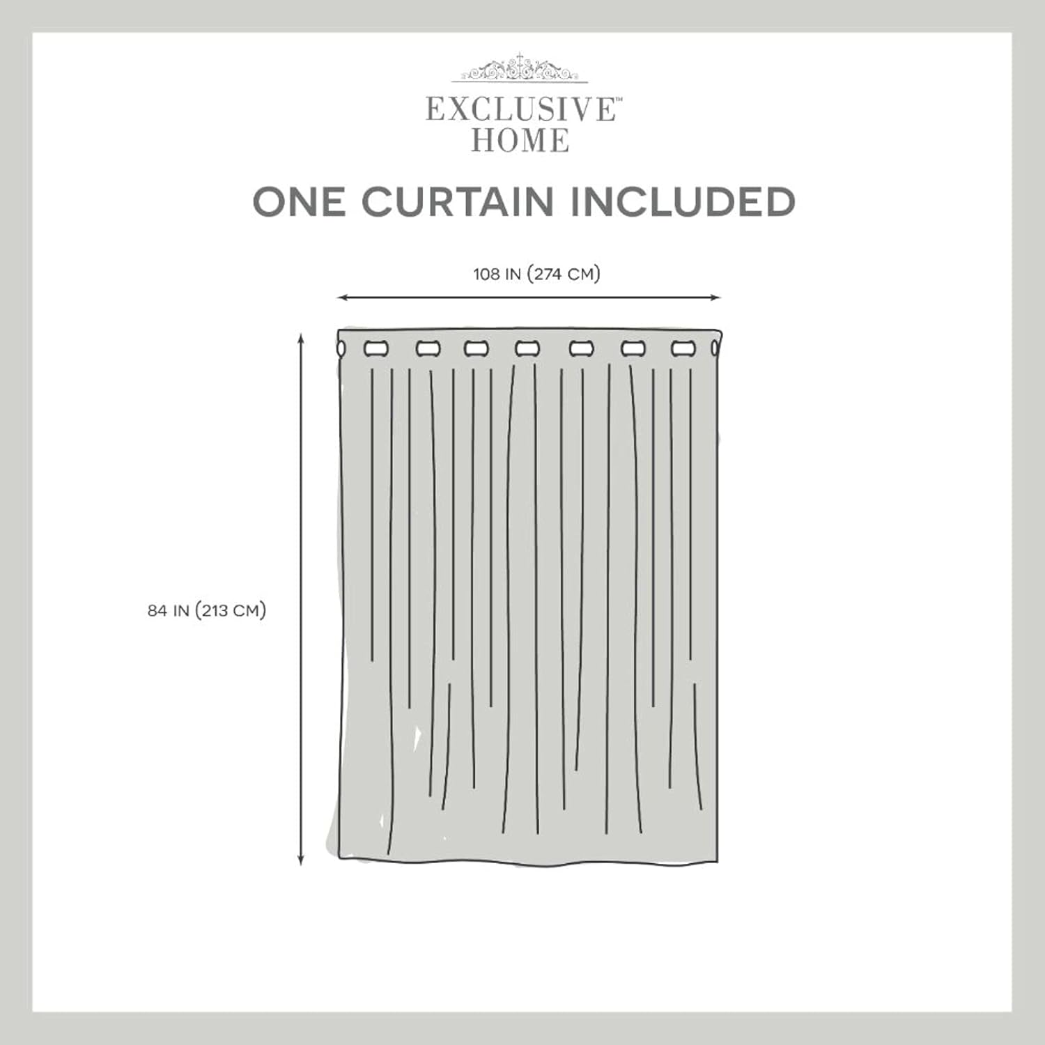 Exclusive Home Loha Curtain Panel 108x84 Natural