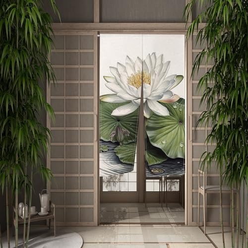 Leowefowa Noren Doorway Curtain Decor Panel