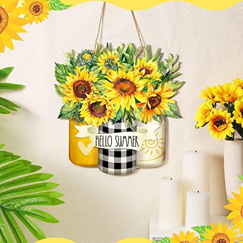 Karenhi Sunflower Welcome Summer Decor Sign