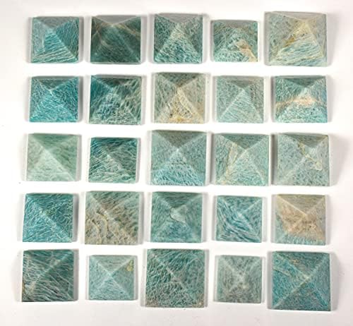 HQRP Blue Green Amazonite Pyramid Gemstone