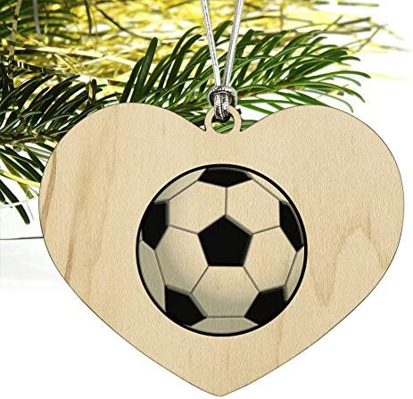 GRAPHICS MORE Heart Shaped Wooden Christmas Ornament