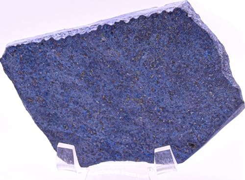 38 Inch Blue Dumortierite Carved Slab Natural Stone Decor