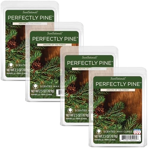 Scentsationals Wax Melts - Perfectly Pine Scented Fragrance - 24 Cubes Pack