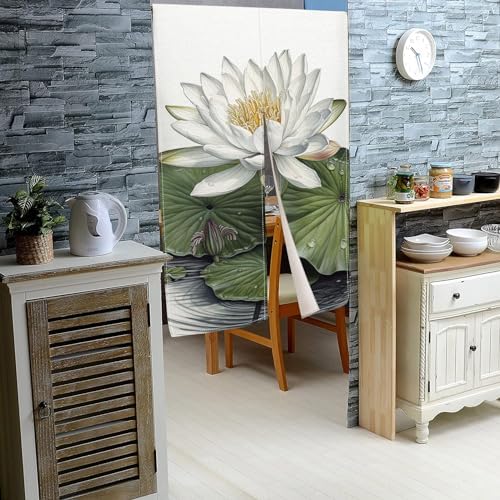Leowefowa Noren Doorway Curtain Decor Panel