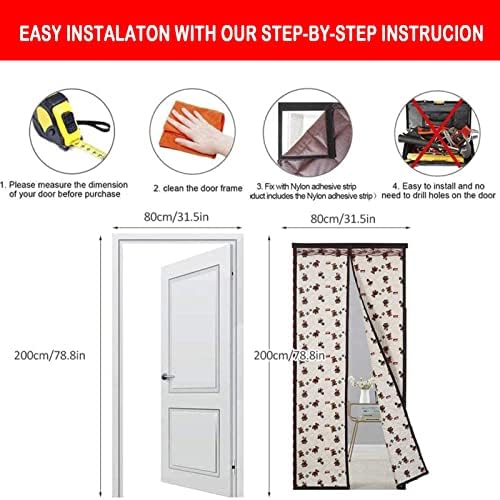 Winter Thicken Cotton Magnetic Door Curtain
