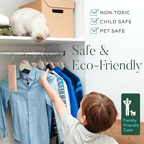WAYHOME Cedar Blocks for Clothes Storage 40-Pack Natural Freshener