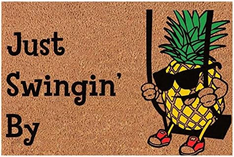 Fun Upside Down Pineapple Welcome Doormat